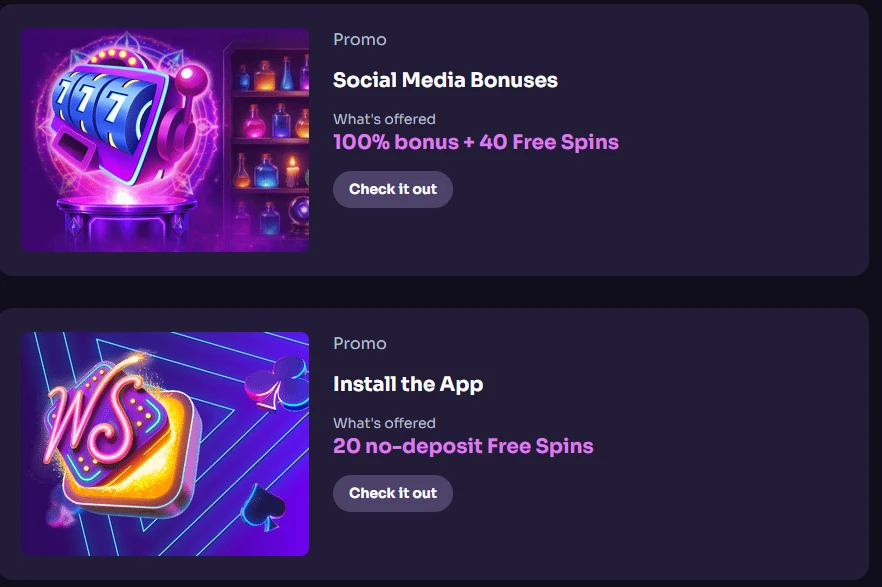 WinSpirit Bonus banner 1 AU